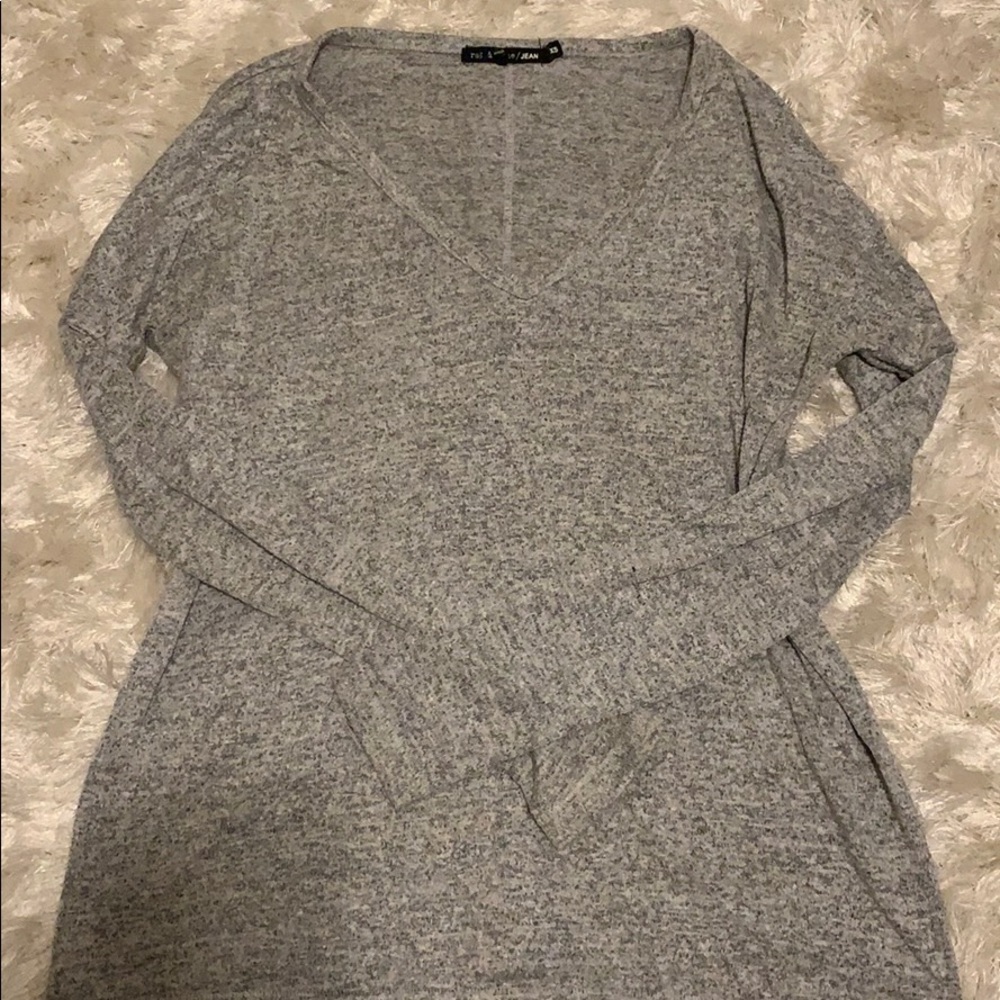 Heather Gray Rag & Bone V-Neck Sweater